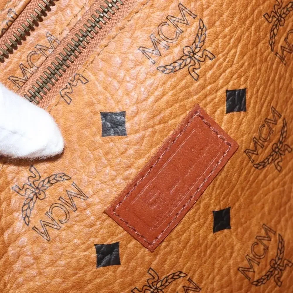 MCM Logogram Visetos Tote Bag Brown